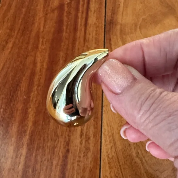 Teardrop Earrings Gold plated - Picture 4 of 5